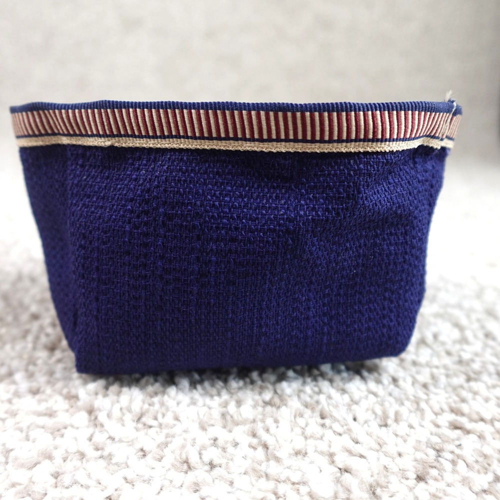 Longaberger 2003 Proudly American Salt & Pepper Basket Liner Indigo Blue Striped
